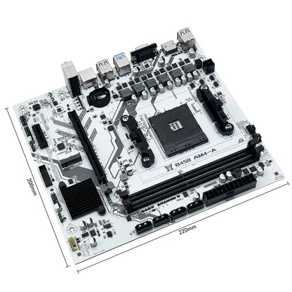 B450 Motherboard AMD Processor Dual-Channel DDR4 Memory AM4 Mainboard M.2 NVME (Supports Ryzen 5500 5600 5600G CPU)