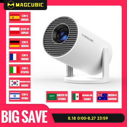 Projector HY300 Pro 4K Android 11 Dual Wifi6 290ANSI Allwinner H713 BT5.0 1080P 1280*720P Home Cinema Outdoor Projetor