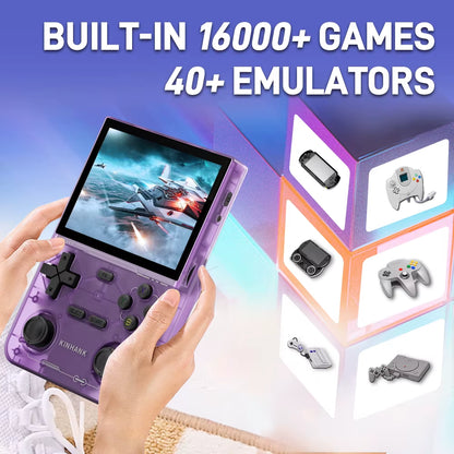 Open Source K36 Retro Handheld Video Game Console 16000 Games Emulator for PS1/PSP/DC/N64/SS 500Nit 3.5 Inch IPS Screen