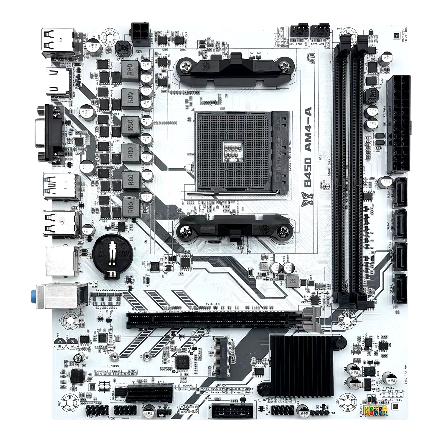B450 Motherboard AMD Processor Dual-Channel DDR4 Memory AM4 Mainboard M.2 NVME (Supports Ryzen 5500 5600 5600G CPU)